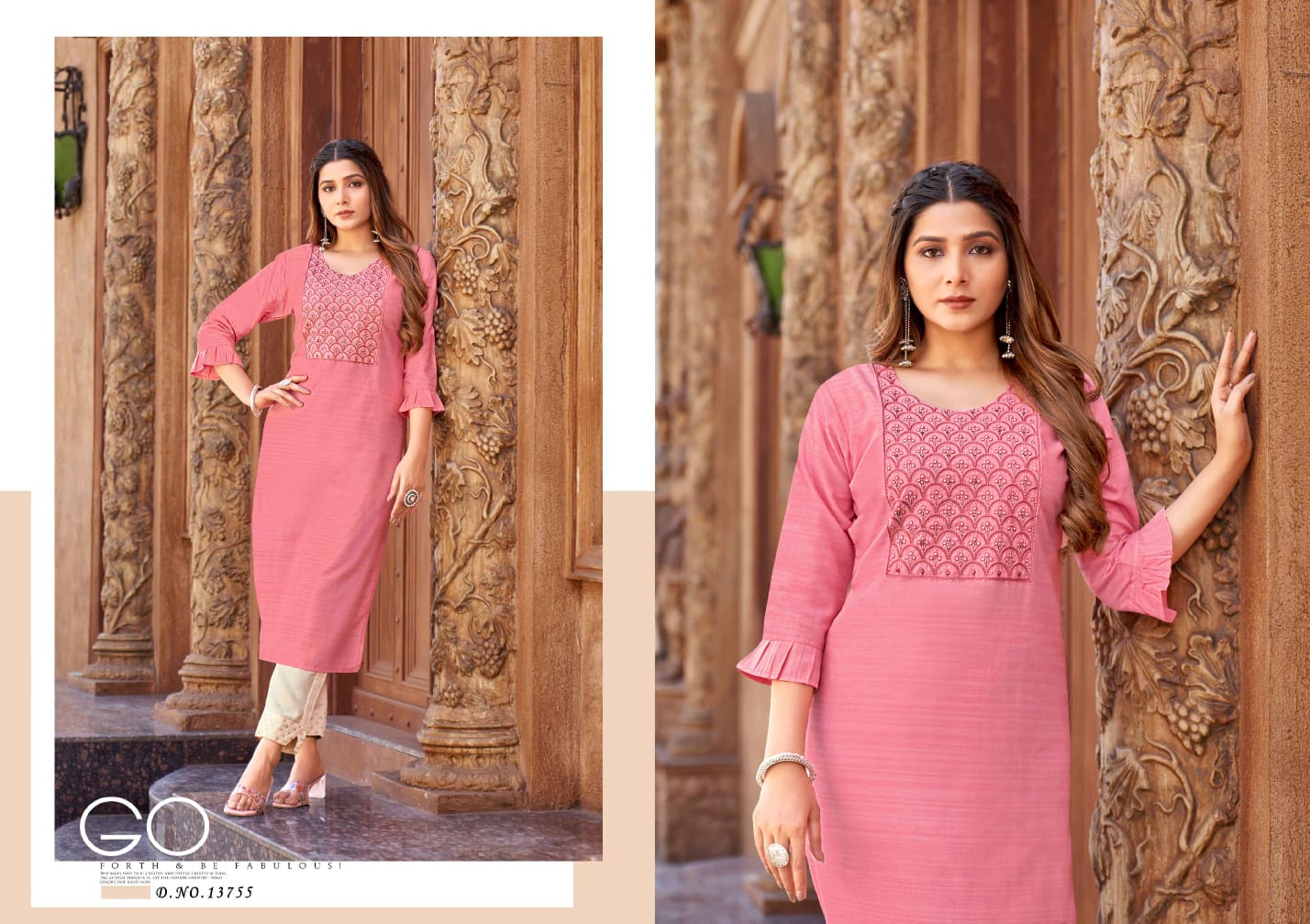 Vanessa By Kalaroop Long Kurti With Bottom Catalog